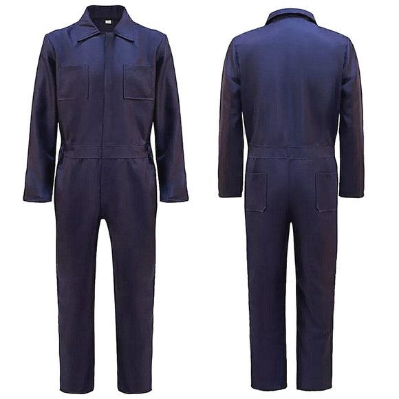 NEW! Prison Jail Jumpsuit Inmate Uniform Mechanic Michael Myers Costume (L) Navy - Picture 2 of 10